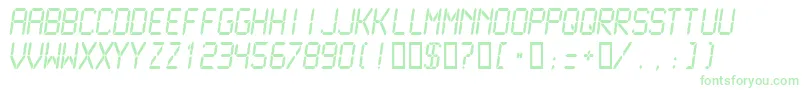 Lcdmono2Normal Font – Green Fonts on White Background