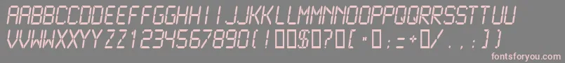 Lcdmono2Normal Font – Pink Fonts on Gray Background