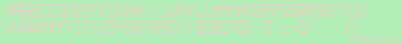 Lcdmono2Normal Font – Pink Fonts on Green Background