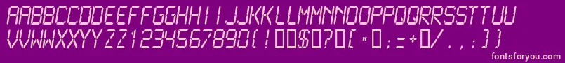 Lcdmono2Normal Font – Pink Fonts on Purple Background