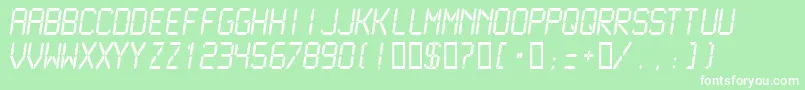 Lcdmono2Normal Font – White Fonts on Green Background