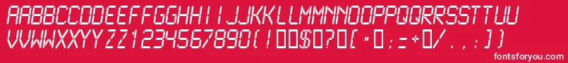 Lcdmono2Normal Font – White Fonts on Red Background