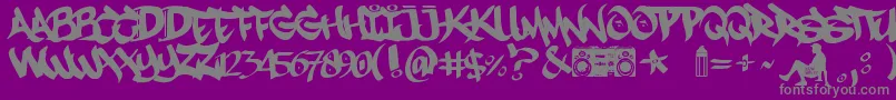 MestizosUnidosUrbanHookupz Font – Gray Fonts on Purple Background