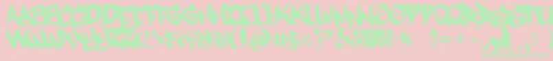 MestizosUnidosUrbanHookupz Font – Green Fonts on Pink Background