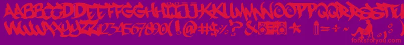 MestizosUnidosUrbanHookupz Font – Red Fonts on Purple Background