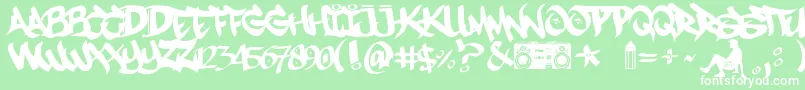 MestizosUnidosUrbanHookupz Font – White Fonts on Green Background