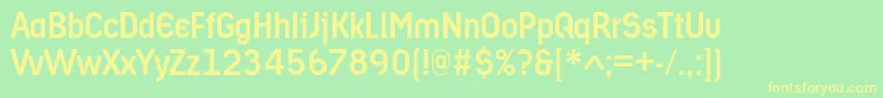 Ariergardmediumc Font – Yellow Fonts on Green Background