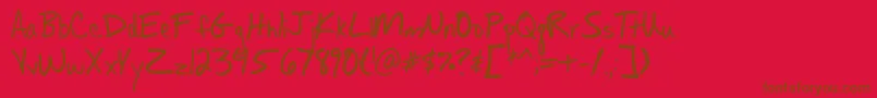 FhAllisa Font – Brown Fonts on Red Background