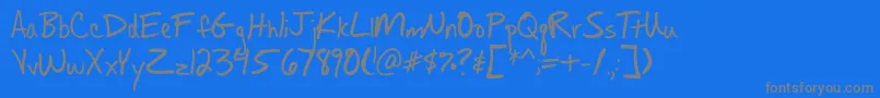 FhAllisa Font – Gray Fonts on Blue Background