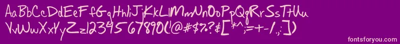 FhAllisa Font – Pink Fonts on Purple Background