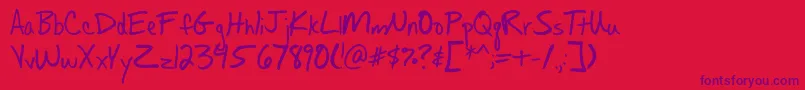 FhAllisa Font – Purple Fonts on Red Background