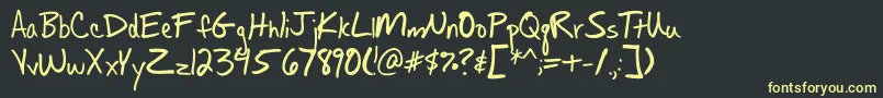 FhAllisa Font – Yellow Fonts on Black Background
