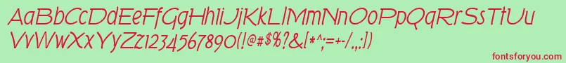 Torki Font – Red Fonts on Green Background