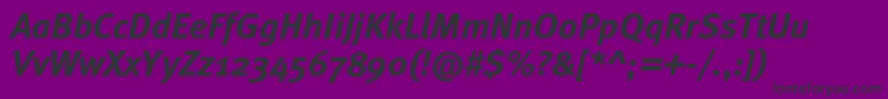 MetaboldcItalic Font – Black Fonts on Purple Background