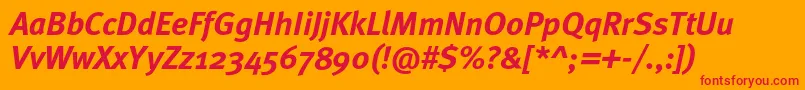 MetaboldcItalic Font – Red Fonts on Orange Background