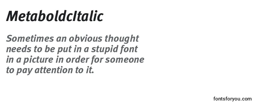 MetaboldcItalic-fontti
