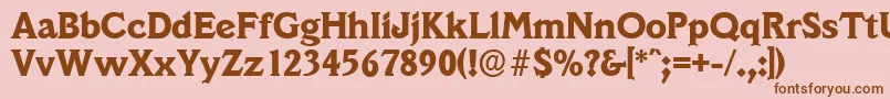 VeracruzserialXboldRegular Font – Brown Fonts on Pink Background