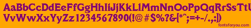 VeracruzserialXboldRegular Font – Purple Fonts on Orange Background