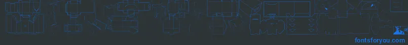 FtfInspilloPackagee Font – Blue Fonts on Black Background
