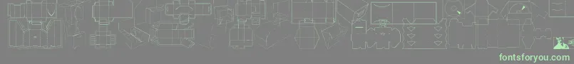 FtfInspilloPackagee-Schriftart – Grüne Schriften auf grauem Hintergrund