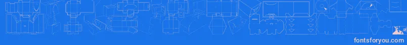 FtfInspilloPackagee Font – Pink Fonts on Blue Background