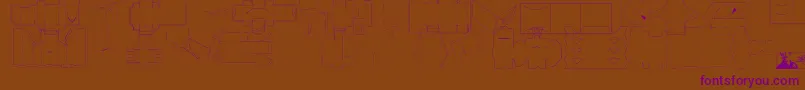 FtfInspilloPackagee Font – Purple Fonts on Brown Background