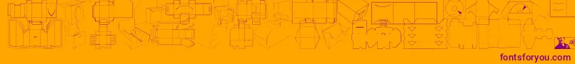 FtfInspilloPackagee Font – Purple Fonts on Orange Background