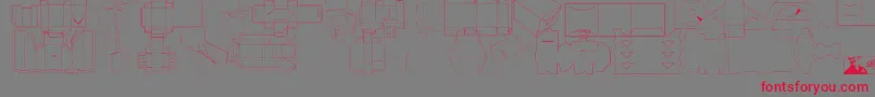 FtfInspilloPackagee Font – Red Fonts on Gray Background