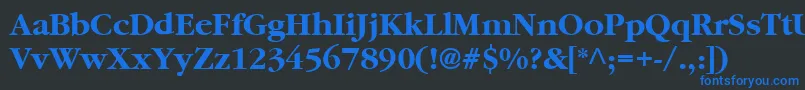 fuente Garamond2CyrillicBold – Fuentes Azules Sobre Fondo Negro