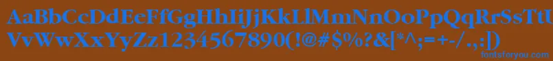 Garamond2CyrillicBold Font – Blue Fonts on Brown Background