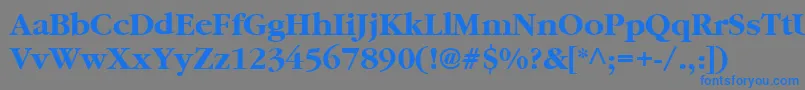 Garamond2CyrillicBold Font – Blue Fonts on Gray Background