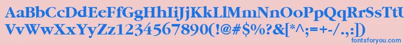 Garamond2CyrillicBold-fontti – siniset fontit vaaleanpunaisella taustalla
