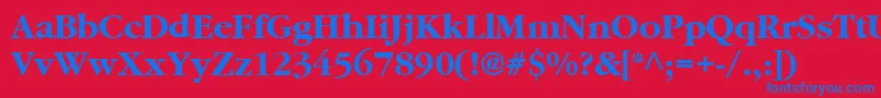 Garamond2CyrillicBold-fontti – siniset fontit punaisella taustalla