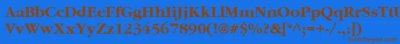 Garamond2CyrillicBold Font – Brown Fonts on Blue Background
