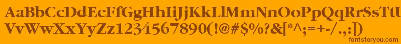 Garamond2CyrillicBold Font – Brown Fonts on Orange Background