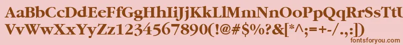 Czcionka Garamond2CyrillicBold – brązowe czcionki na różowym tle