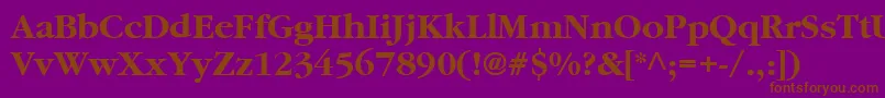Garamond2CyrillicBold Font – Brown Fonts on Purple Background