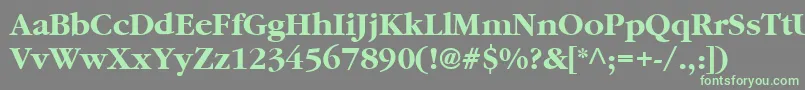 Garamond2CyrillicBold-Schriftart – Grüne Schriften auf grauem Hintergrund