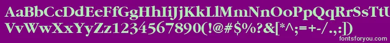 Garamond2CyrillicBold-fontti – vihreät fontit violetilla taustalla