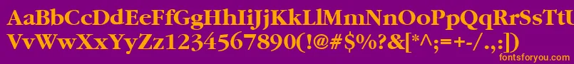 Garamond2CyrillicBold Font – Orange Fonts on Purple Background