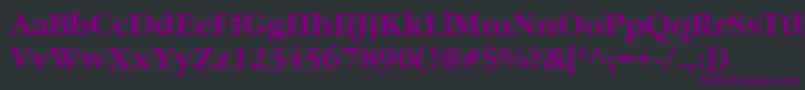Шрифт Garamond2CyrillicBold – фиолетовые шрифты на чёрном фоне