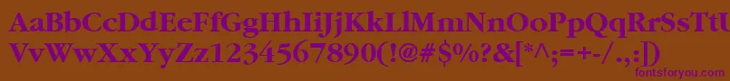Police Garamond2CyrillicBold – polices violettes sur fond brun