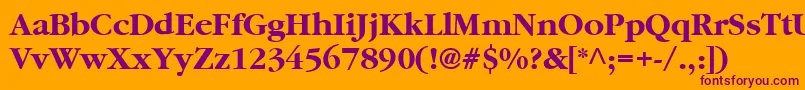 Garamond2CyrillicBold Font – Purple Fonts on Orange Background