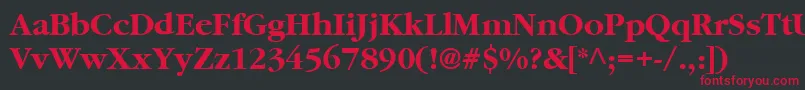 Czcionka Garamond2CyrillicBold – czerwone czcionki na czarnym tle