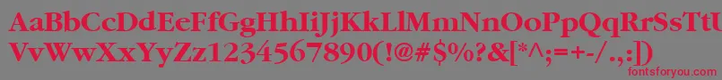 フォントGaramond2CyrillicBold – 赤い文字の灰色の背景