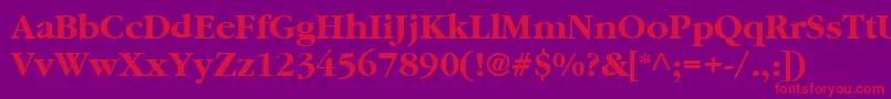 フォントGaramond2CyrillicBold – 紫の背景に赤い文字