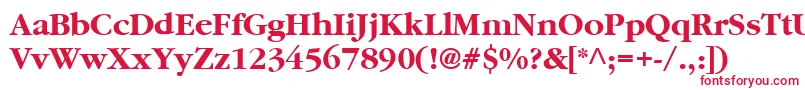 Шрифт Garamond2CyrillicBold – красные шрифты на белом фоне