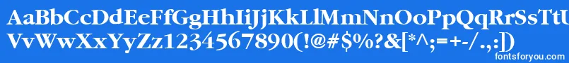 Czcionka Garamond2CyrillicBold – białe czcionki na niebieskim tle