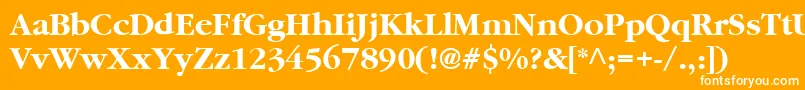 Czcionka Garamond2CyrillicBold – białe czcionki na pomarańczowym tle