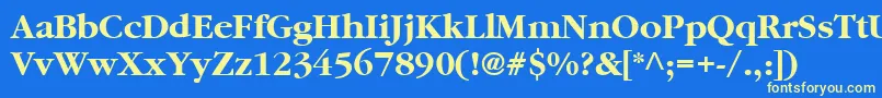 Garamond2CyrillicBold Font – Yellow Fonts on Blue Background